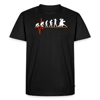Salsa Heartbeat - ÉVOLUTION DE SALSA - T-shirt Premium bio Homme - noir - Devant - Nico (187cm)
