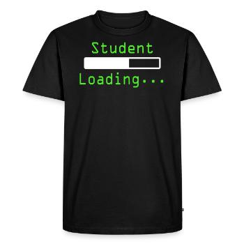 Nerdy student shirt - Men's Premium Organic T-Shirt - black - Front - Nico (187cm)