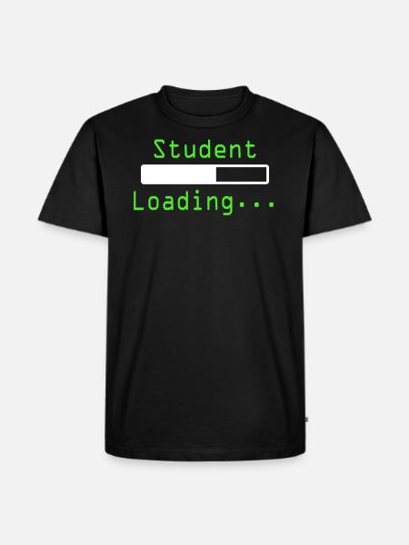 Nerdy student shirt - Men's Premium Organic T-Shirt - black