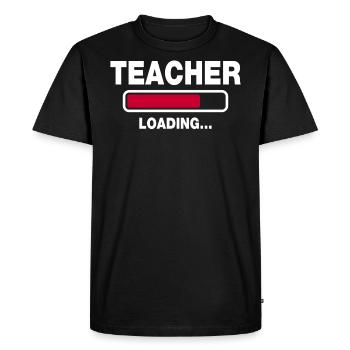 Teacher - Men's Premium Organic T-Shirt - black - Front - Nico (187cm)