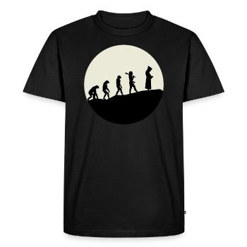 Monks Evolution Moon - T-shirt Premium bio Homme - noir - Devant - Nico (187cm)