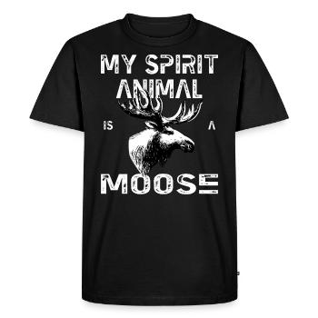 Spirit Animal Moose - T-shirt Premium bio Homme - noir - Devant - Nico (187cm)