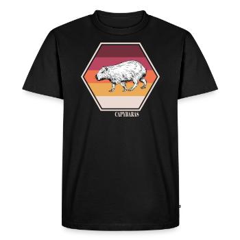 Capybara T shirt - Men's Premium Organic T-Shirt - black - Front - Nico (187cm)