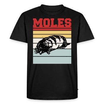 MOLES - Men's Premium Organic T-Shirt - black - Front - Nico (187cm)