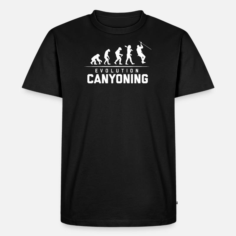 EVOLUTION OF CANYONING - Männer Premium Bio T-Shirt - Schwarz