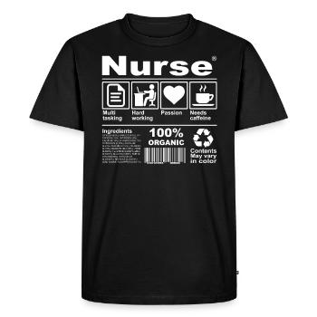 Nurse - Männer Premium Bio T-Shirt - Schwarz - Vorne - Nico (187cm)