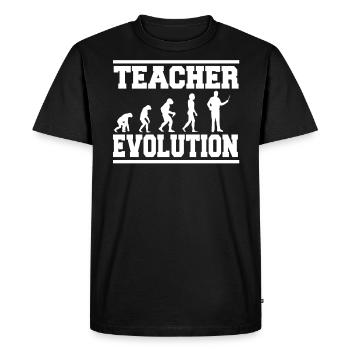 Tee shirt TEACHER EVOLUTION - T-shirt Premium bio Homme - noir - Devant - Nico (187cm)