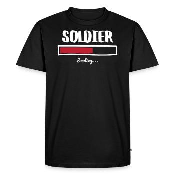 Conception drôle de soldat - T-shirt Premium bio Homme - noir - Devant - Nico (187cm)