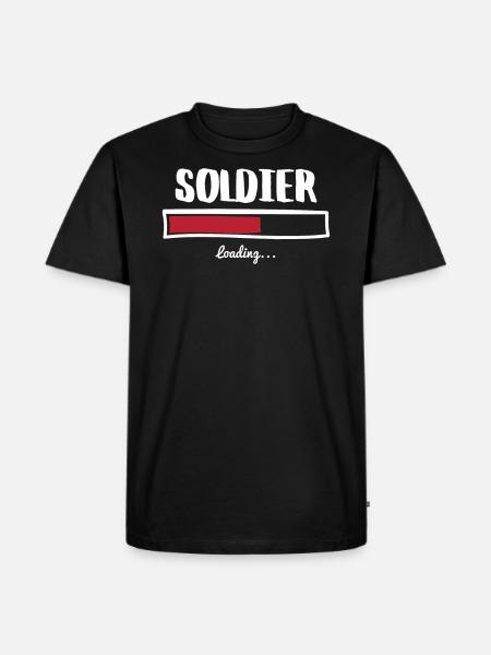Funny Soldier Design - Männer Premium Bio T-Shirt - Schwarz