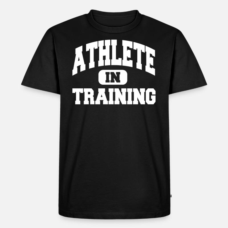 Athlete In Training - Männer Premium Bio T-Shirt - Schwarz
