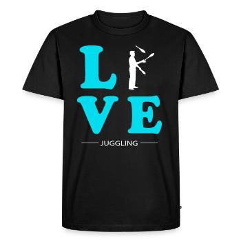 JUGGLING LOVE - T-shirt Premium bio Homme - noir - Devant - Nico (187cm)