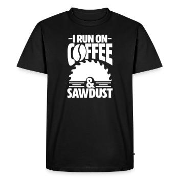 Carpenter carpenter carpenter wood coffee - Men's Premium Organic T-Shirt - black - Front - Nico (187cm)