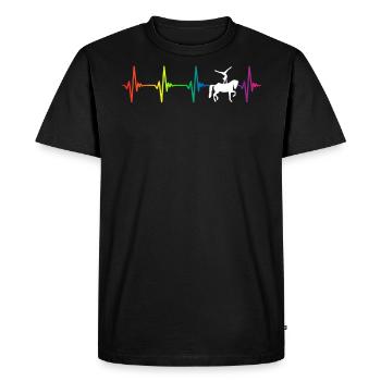 Vaulting Rainbow Heartbeat - T-shirt Premium bio Homme - noir - Devant - Nico (187cm)