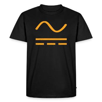 Électricien - T-shirt Premium bio Homme - noir - Devant - Nico (187cm)
