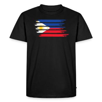 Philippines flag - Men's Premium Organic T-Shirt - black - Front - Nico (187cm)