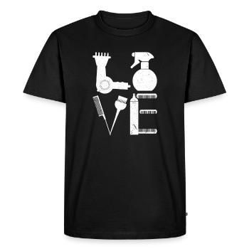Salon de coiffure coiffeur salon de coiffure cadeau coiffeur - T-shirt Premium bio Homme - noir - Devant - Nico (187cm)