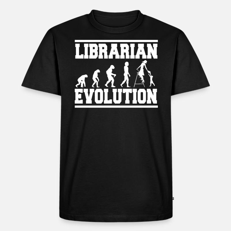 LIBRARIAN EVOLUTION Shirt - Männer Premium Bio T-Shirt - Schwarz