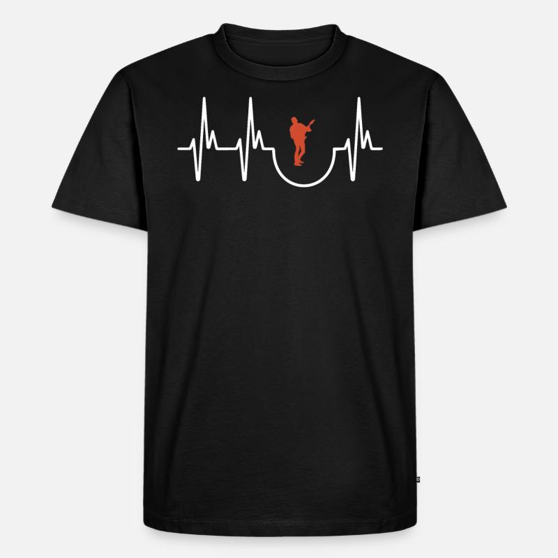 E-Guitar - Männer Premium Bio T-Shirt - Schwarz