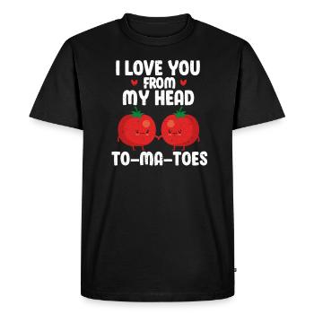 Chère tomate - T-shirt Premium bio Homme - noir - Devant - Nico (187cm)