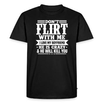 Boyfriend boyfriend girlfriend relationship gift - Men's Premium Organic T-Shirt - black - Front - Nico (187cm)