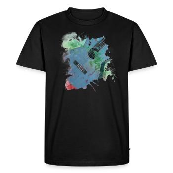 guitares guitares - T-shirt Premium bio Homme - noir - Devant - Nico (187cm)