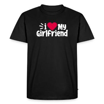 girlfriend - Men's Premium Organic T-Shirt - black - Front - Nico (187cm)