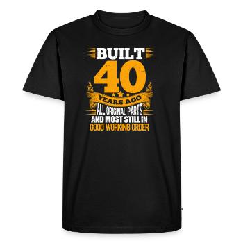 40th birthday 40 years 1980 bday gift - Men's Premium Organic T-Shirt - black - Front - Nico (187cm)