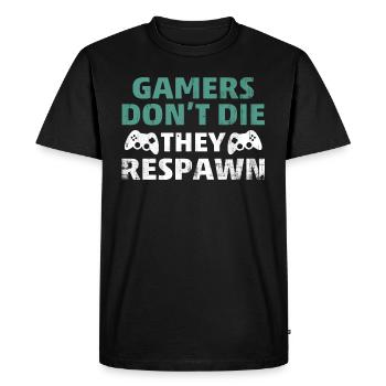 Player - Men's Premium Organic T-Shirt - black - Front - Nico (187cm)