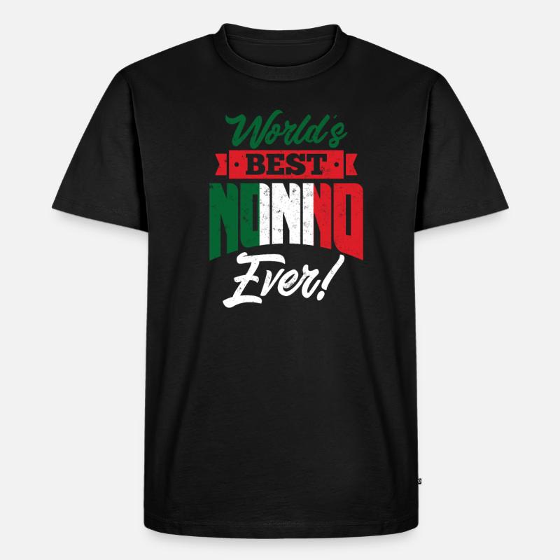 Nonno - Männer Premium Bio T-Shirt - Schwarz