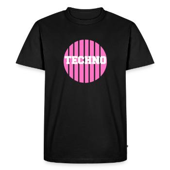 Techno Beat Bass Rave Electro Party célèbre le remix - T-shirt Premium bio Homme - noir - Devant - Nico (187cm)