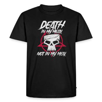 Death metal vegan - T-shirt Premium bio Homme - noir - Devant - Nico (187cm)
