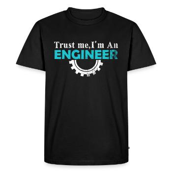 engineer - Men's Premium Organic T-Shirt - black - Front - Nico (187cm)
