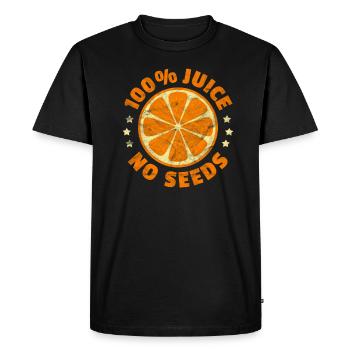 Orange Juice Orange Vegan Vegetarian Gift - Men's Premium Organic T-Shirt - black - Front - Nico (187cm)
