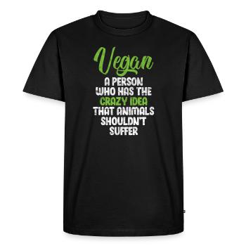 Vegan Vegan Veganism Cadeau Vegan - T-shirt Premium bio Homme - noir - Devant - Nico (187cm)