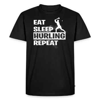 HURLING - Men's Premium Organic T-Shirt - black - Front - Nico (187cm)