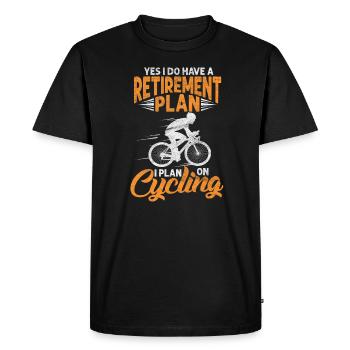 Racing bike retirees bike grandpa retirement pension gift - Men's Premium Organic T-Shirt - black - Front - Nico (187cm)