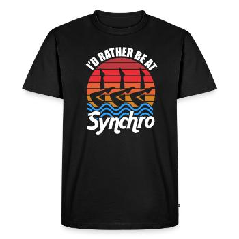 Nage synchronisée - T-shirt Premium bio Homme - noir - Devant - Nico (187cm)