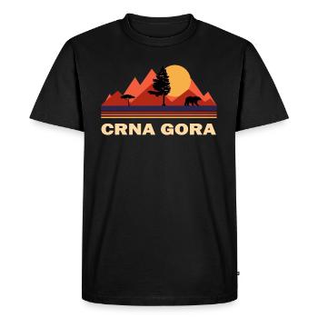 Monténégro Crna Gora - T-shirt Premium bio Homme - noir - Devant - Nico (187cm)