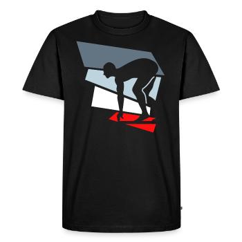natation - T-shirt Premium bio Homme - noir - Devant - Nico (187cm)