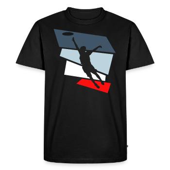 frisbee ultimate frisbee - T-shirt Premium bio Homme - noir - Devant - Nico (187cm)