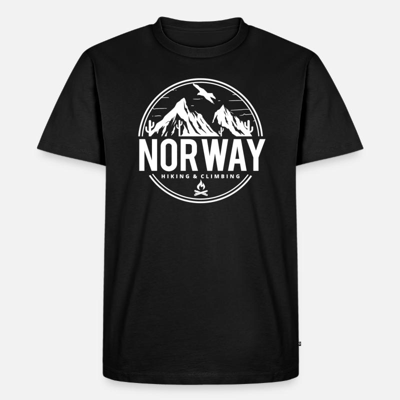 norway norwegen geschenk - Männer Premium Bio T-Shirt - Schwarz