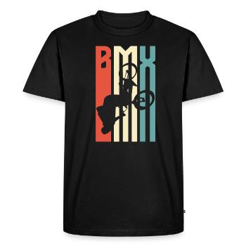 BMX - Men's Premium Organic T-Shirt - black - Front - Nico (187cm)