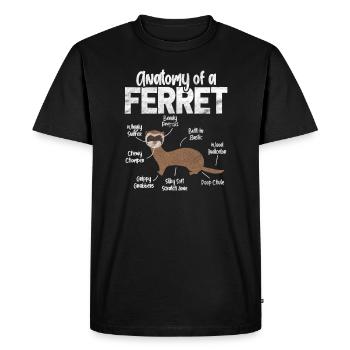 Furet - T-shirt Premium bio Homme - noir - Devant - Nico (187cm)