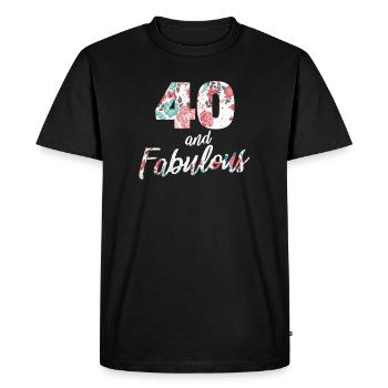 40th birthday 40 years 1980 bday gift - Men's Premium Organic T-Shirt - black - Front - Nico (187cm)