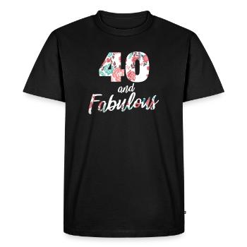 40e anniversaire - T-shirt Premium bio Homme - noir - Devant - Nico (187cm)