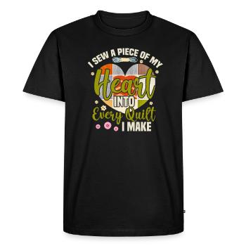 Coudre - T-shirt Premium bio Homme - noir - Devant - Nico (187cm)