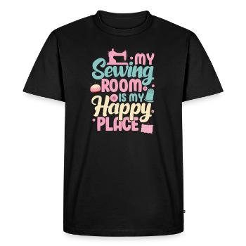 Coudre - T-shirt Premium bio Homme - noir - Devant - Nico (187cm)