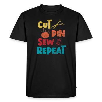 Couture - T-shirt Premium bio Homme - noir - Devant - Nico (187cm)