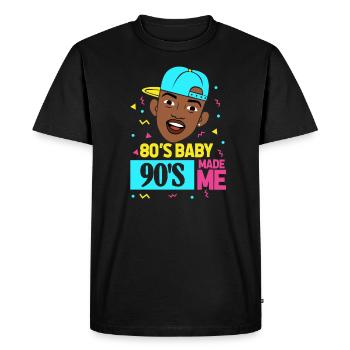 Hip hop des années 90 - T-shirt Premium bio Homme - noir - Devant - Nico (187cm)