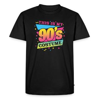 90s nineties 90s retro vintage gift - Men's Premium Organic T-Shirt - black - Front - Nico (187cm)